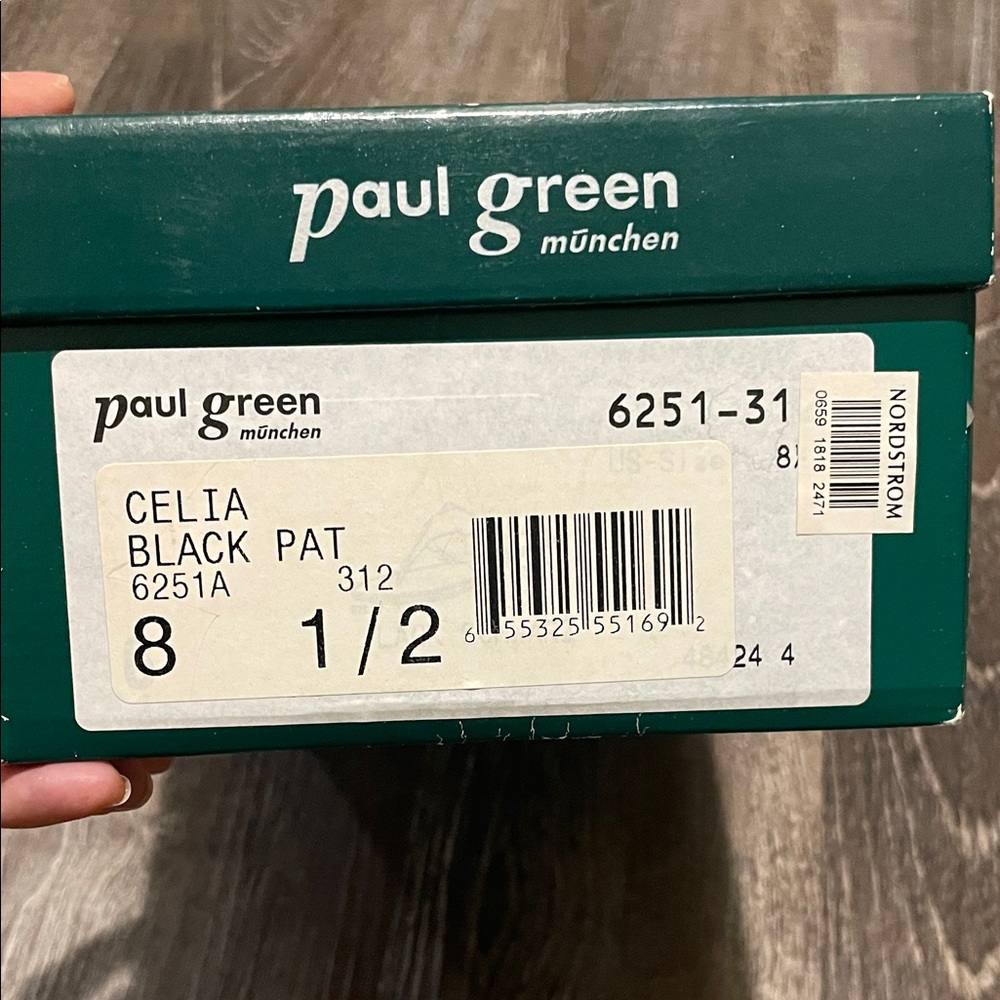 Paul Green Black Leather Sandals - Picture 2 of 5